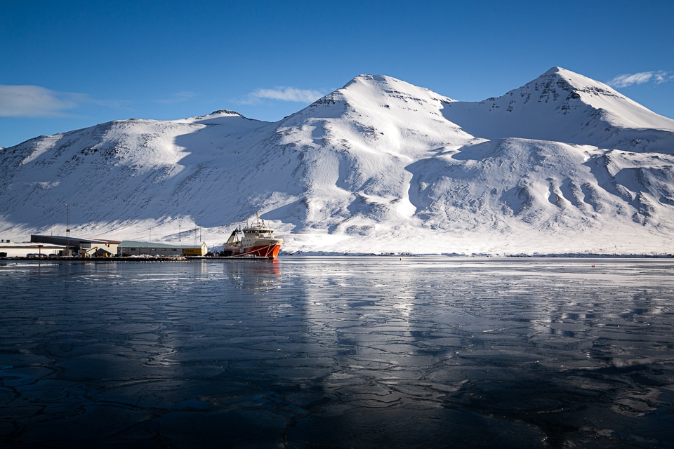 paysage islande du nord en hiver