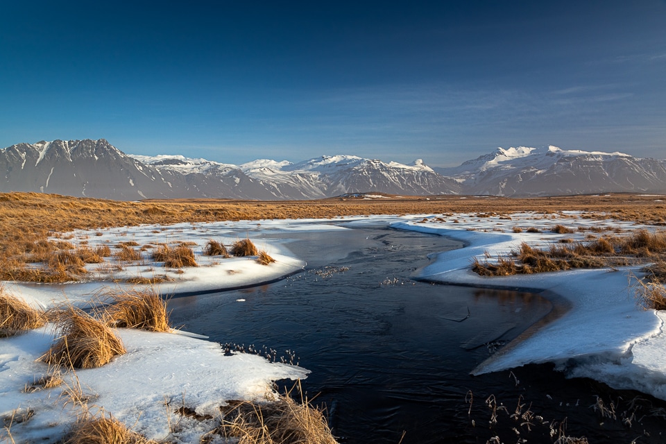 paysage islandais en hiver