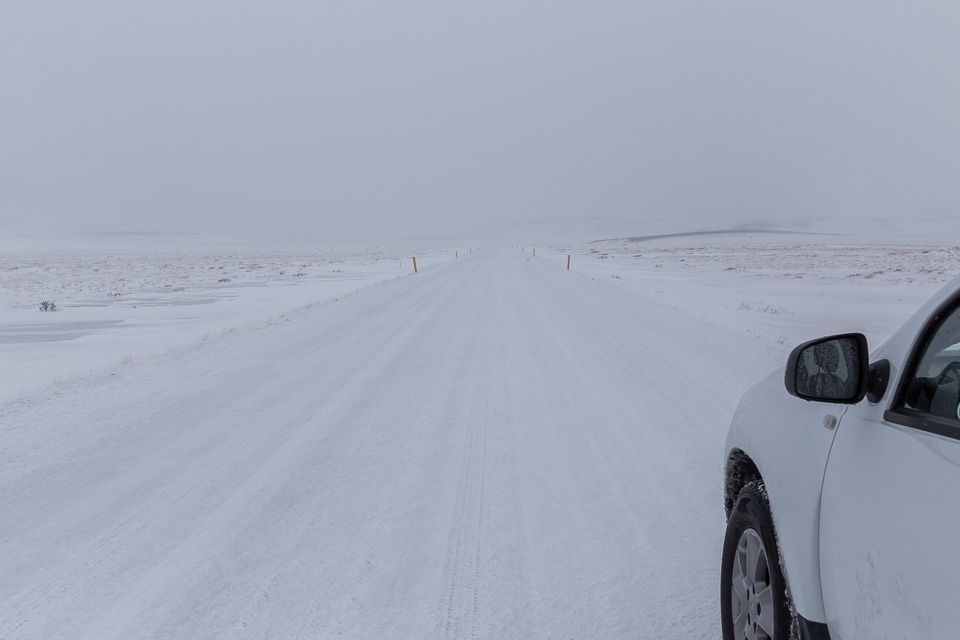 route enneigée islande