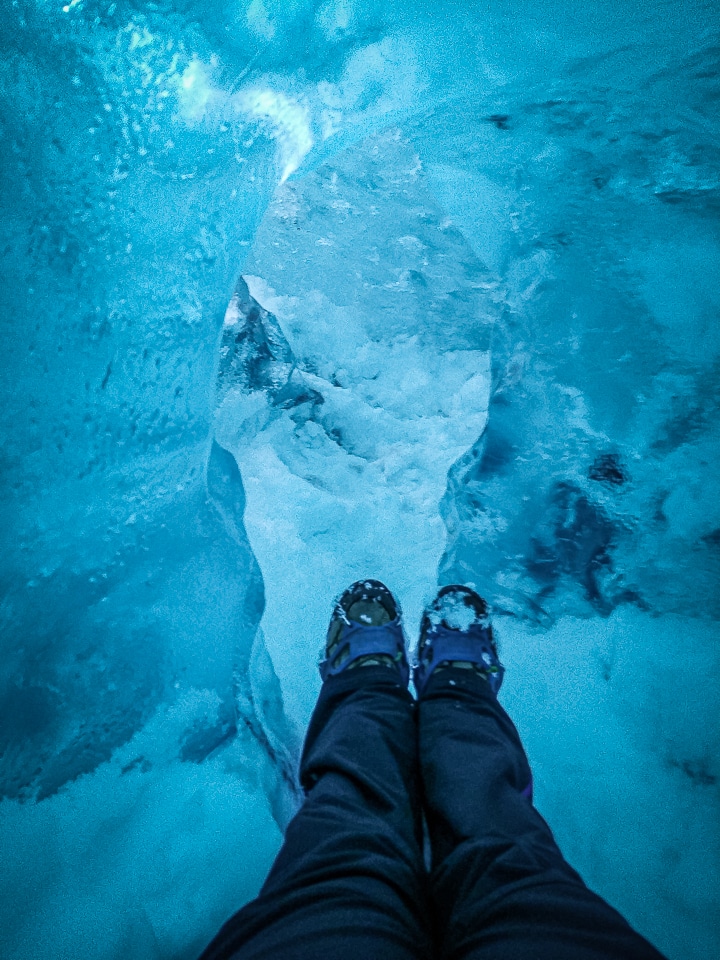 visite d'une grotte de glace en islande