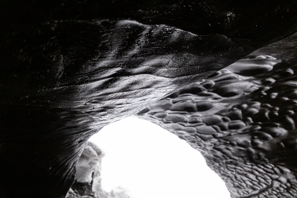 black ice cave in iceland